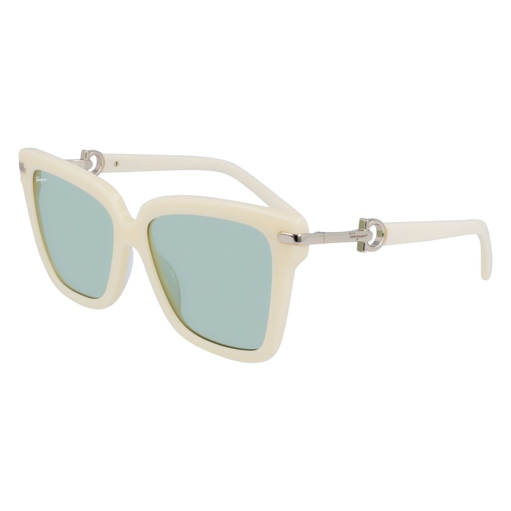 Ferragamo Gray Acetate Sunglasses - Luxe Marca