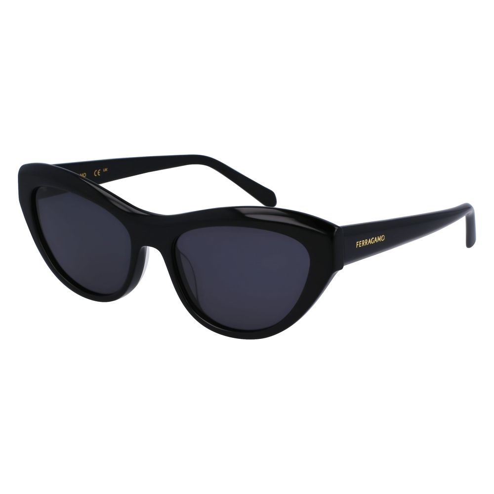Ferragamo Black Acetate Sunglasses - Luxe Marca
