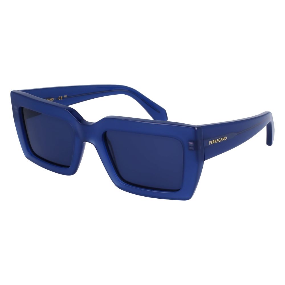 Ferragamo Blue Acetate Sunglasses - Luxe Marca