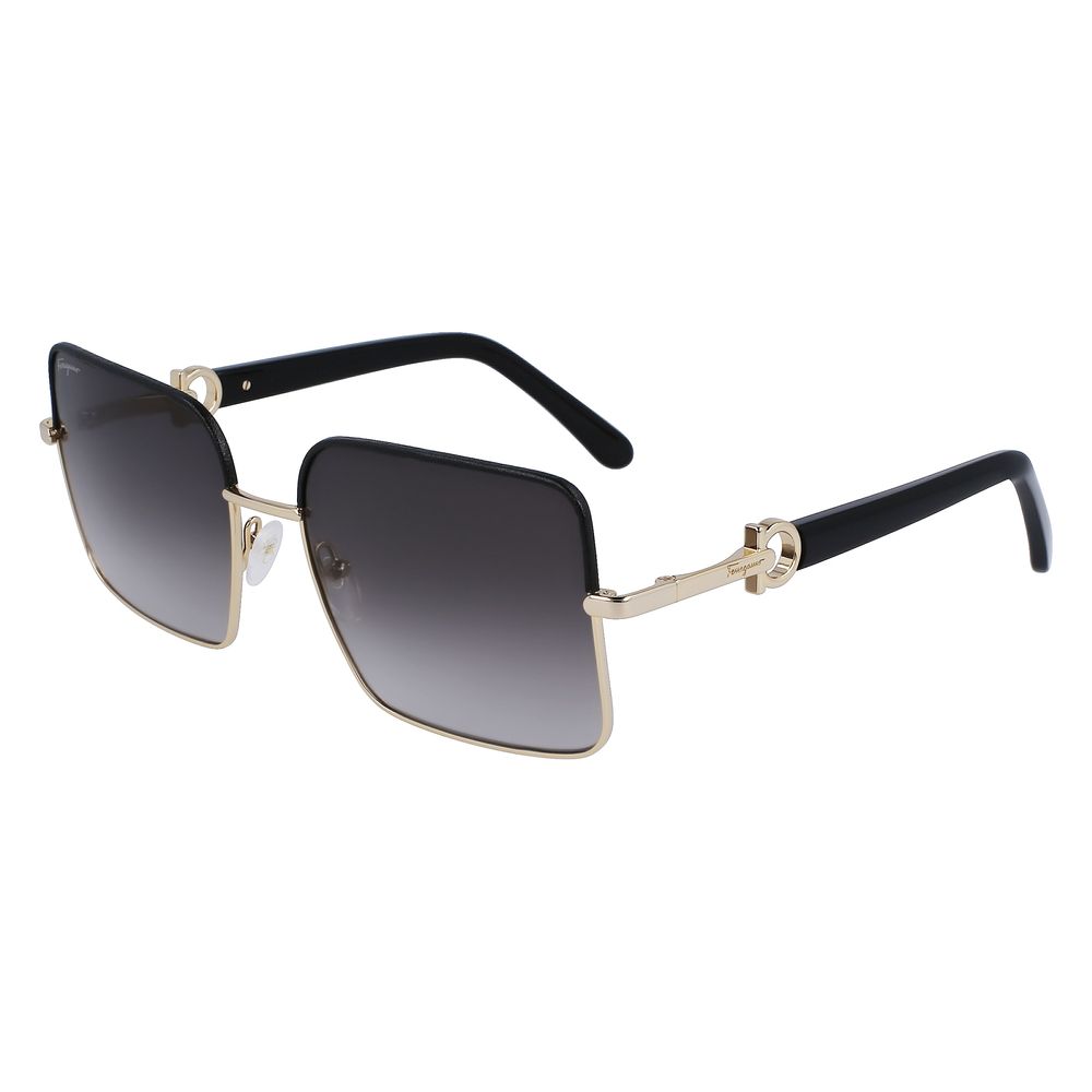 Ferragamo Gold Metal Sunglasses - Luxe Marca
