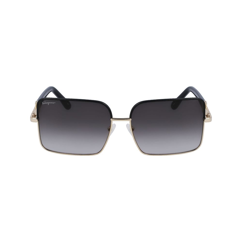 Ferragamo Gold Metal Sunglasses - Luxe Marca