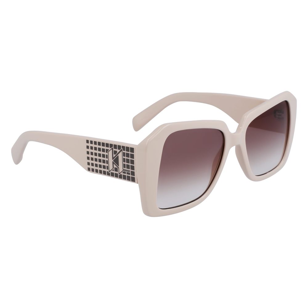 Karl Lagerfeld White Injected Sunglasses - Luxe Marca