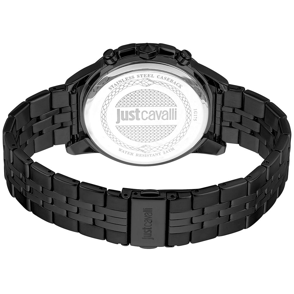 Just Cavalli Black Stainless Steel Dress Watch