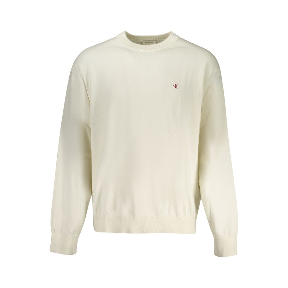 Calvin Klein White Cotton Men Sweater