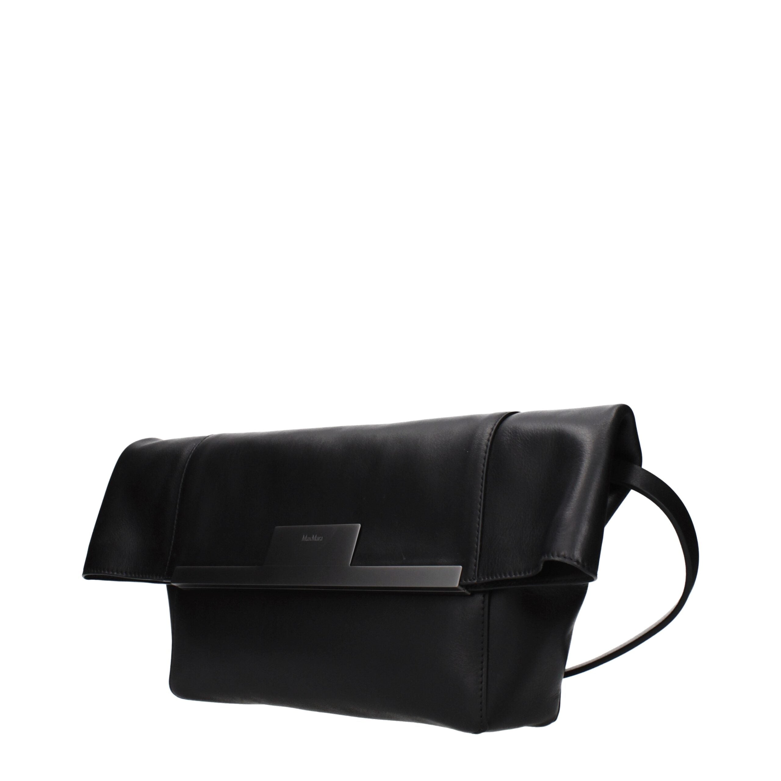 Max Mara Black Leather Shoulder Bag