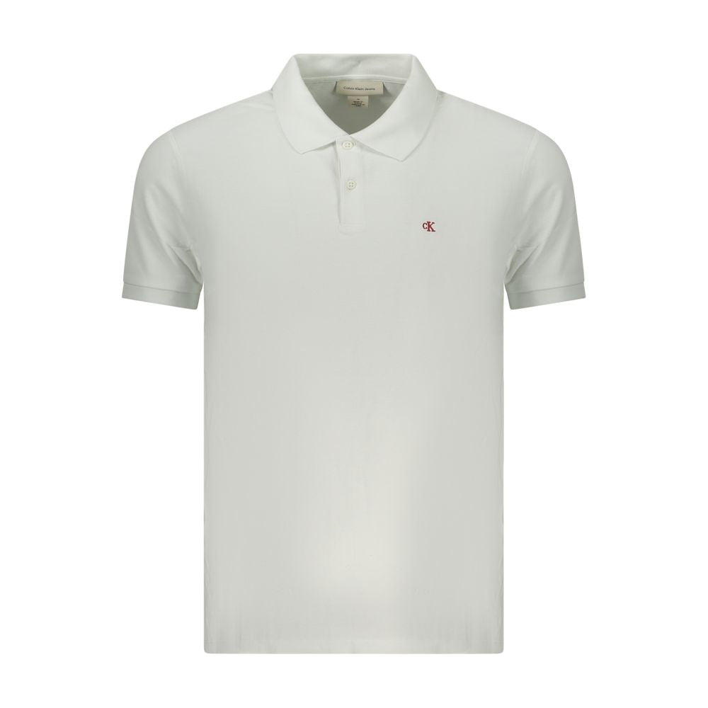 Calvin Klein Bianco Cotton Men Polo - Luxe Marca