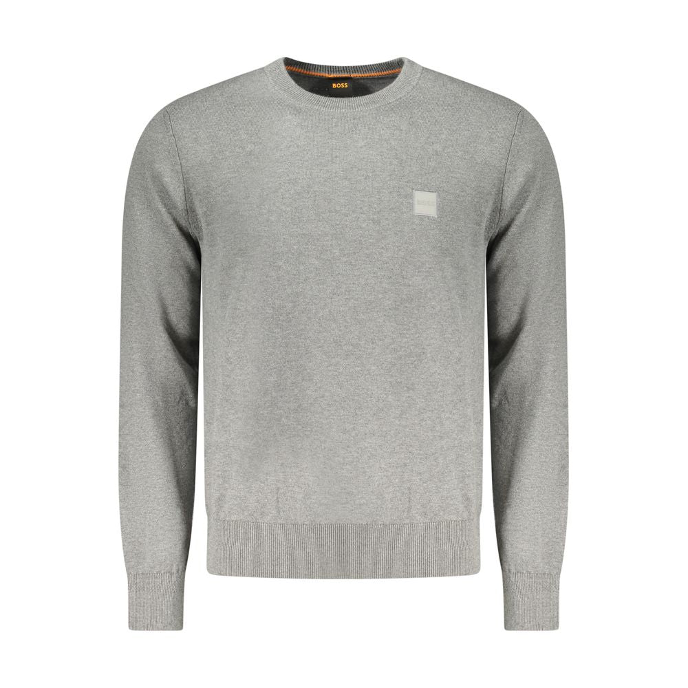 Hugo Boss Grigio Cotton Men's Sweater