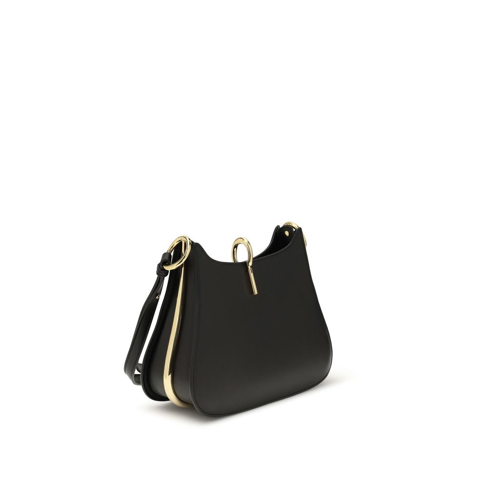 Rabanne Black Calf Leather Bos Taurus Shoulder Bag - Luxe Marca