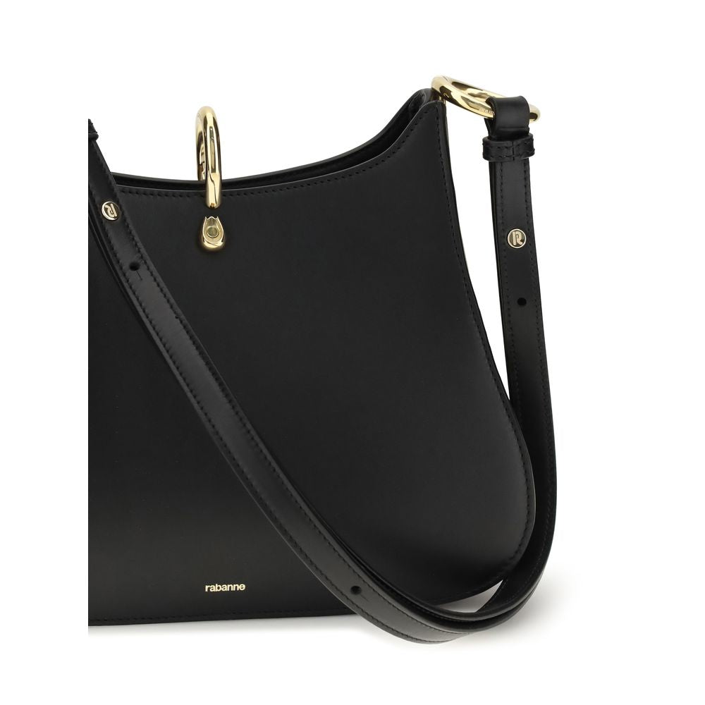 Rabanne Black Calf Leather Bos Taurus Shoulder Bag - Luxe Marca