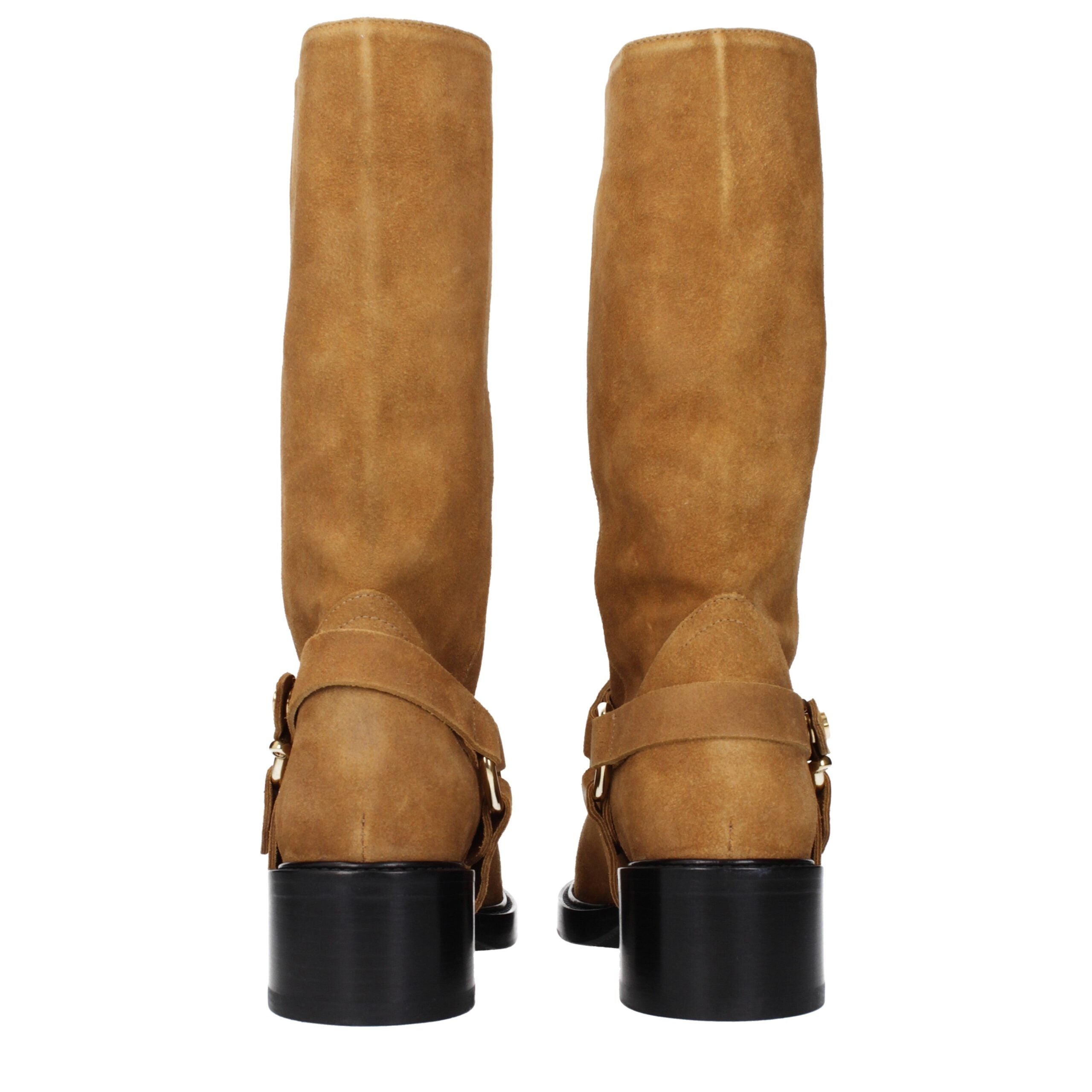 Chloé Brown Leather Ankle Boots