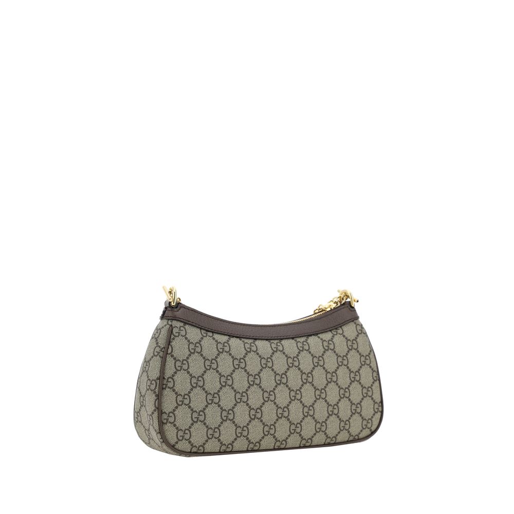 Gucci Brown Cotton Shoulder Bag