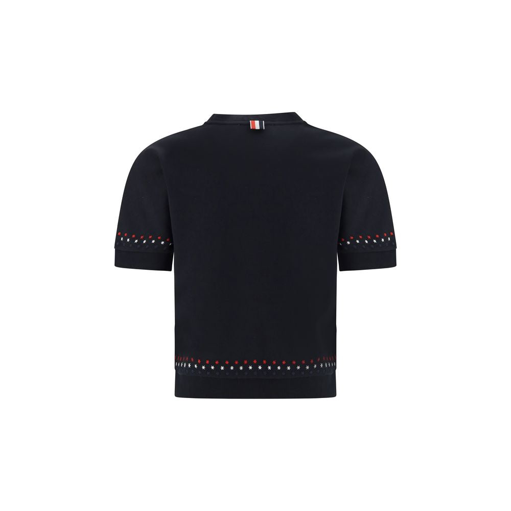 Thom Browne Black Cotton T-Shirt