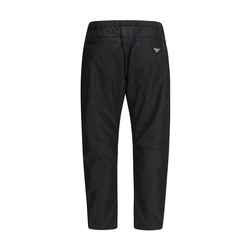 Prada Black Recycled Polyamide Casual Pants