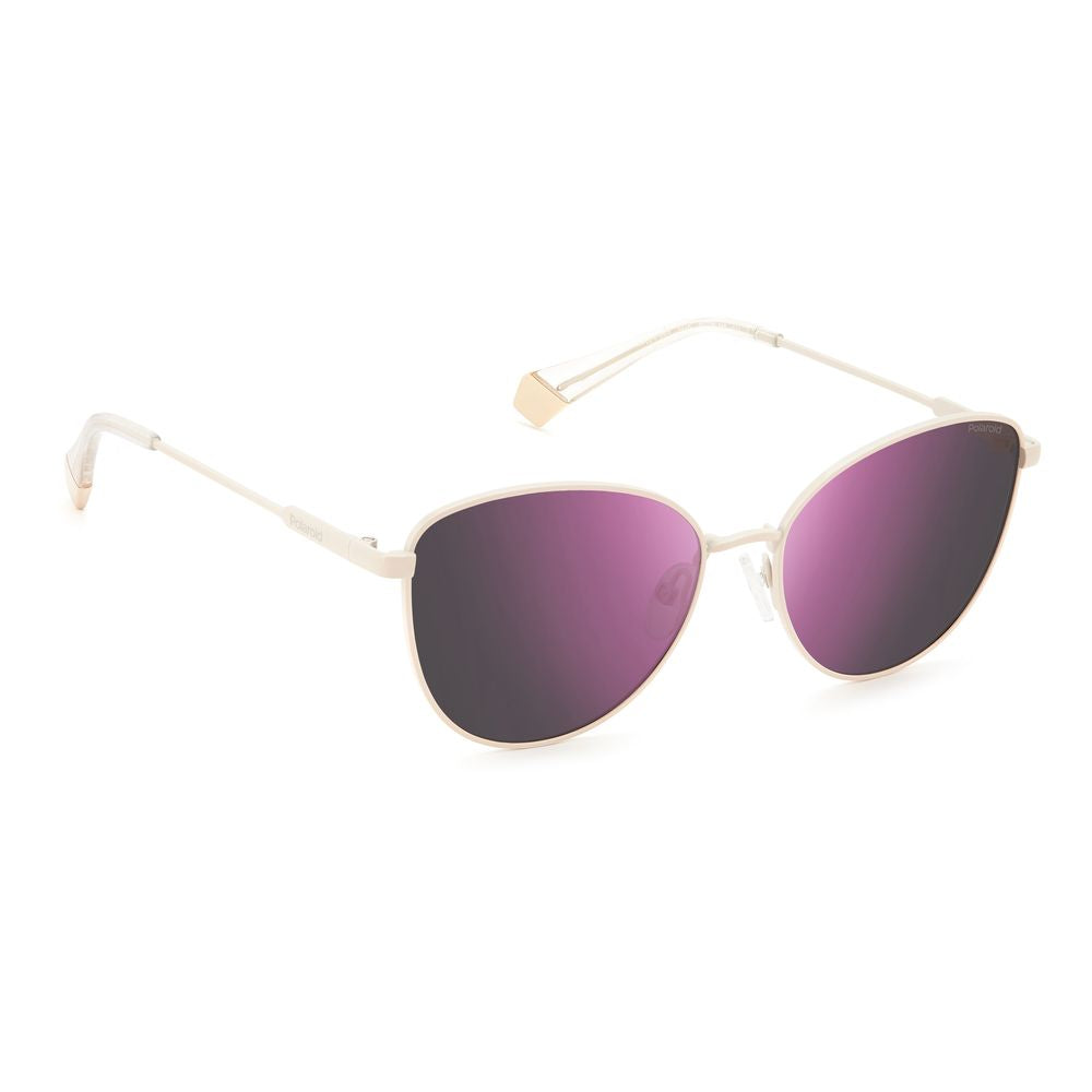 Polaroid Beige Stainless Steel Sunglasses - Luxe Marca