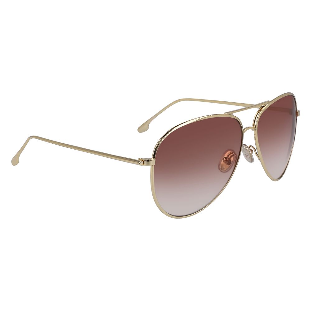 Victoria Beckham Gold Metal Sunglasses - Luxe Marca