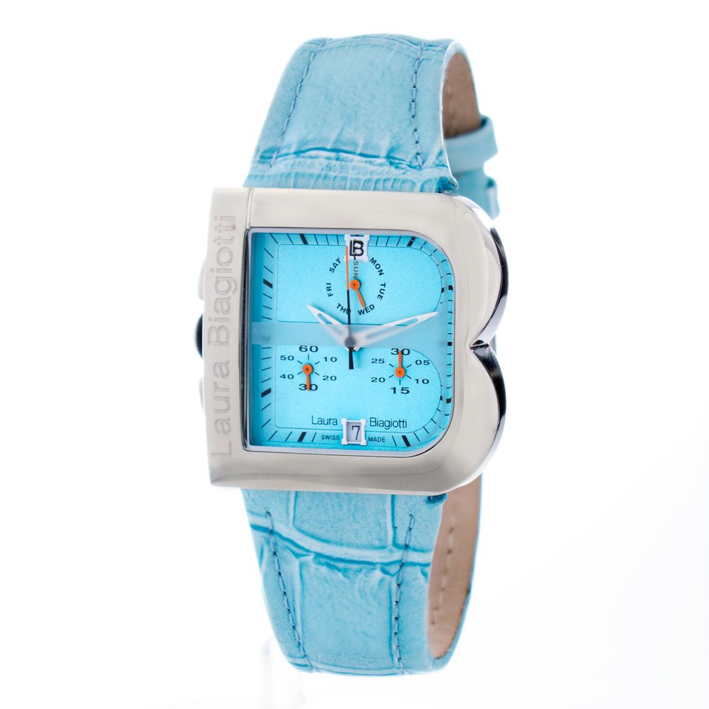 Laura Biagiotti Blue Leather Dress Watch