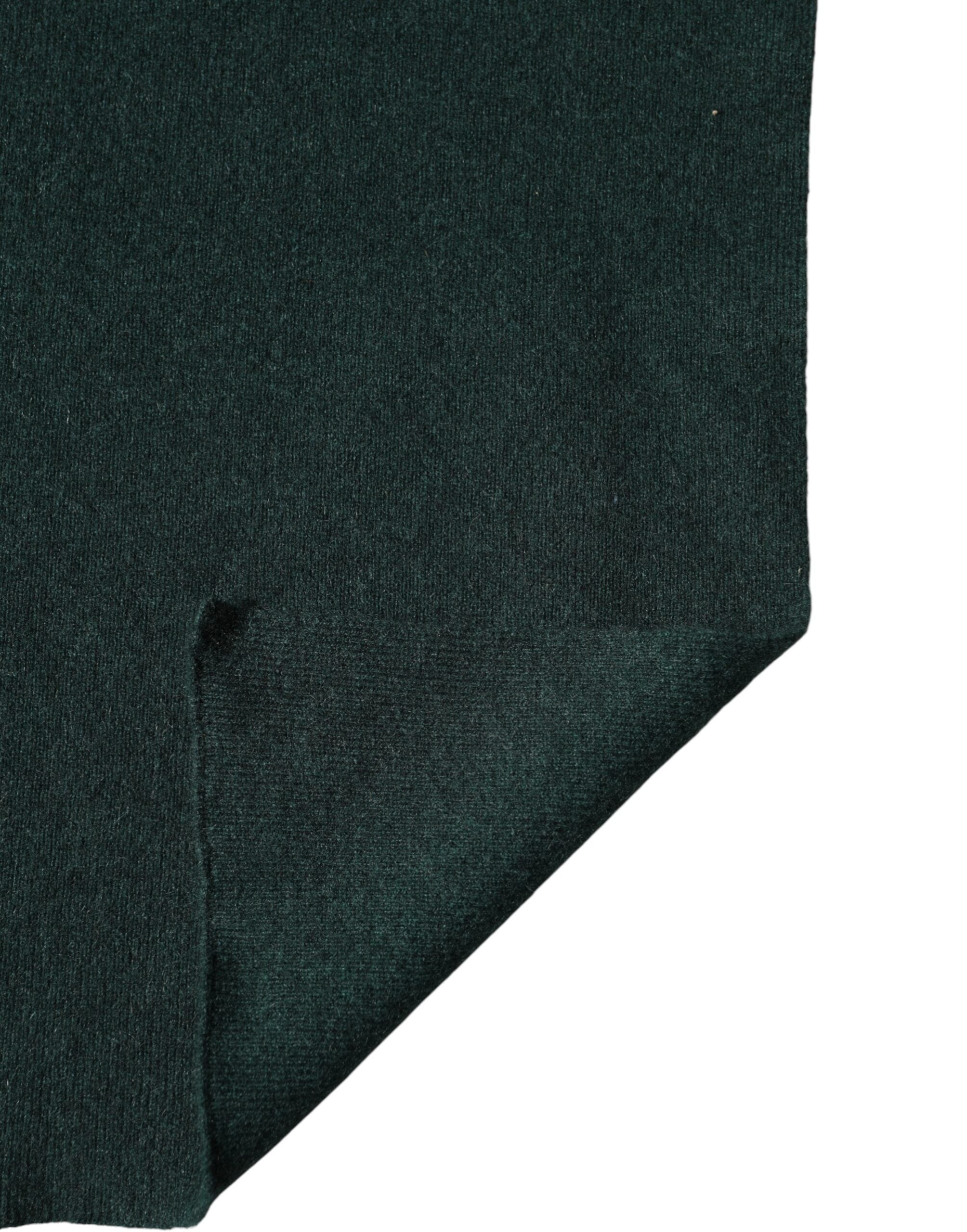 Dolce & Gabbana Green Cashmere Knitted Neck Wrap Shawl Scarf - Luxe Marca