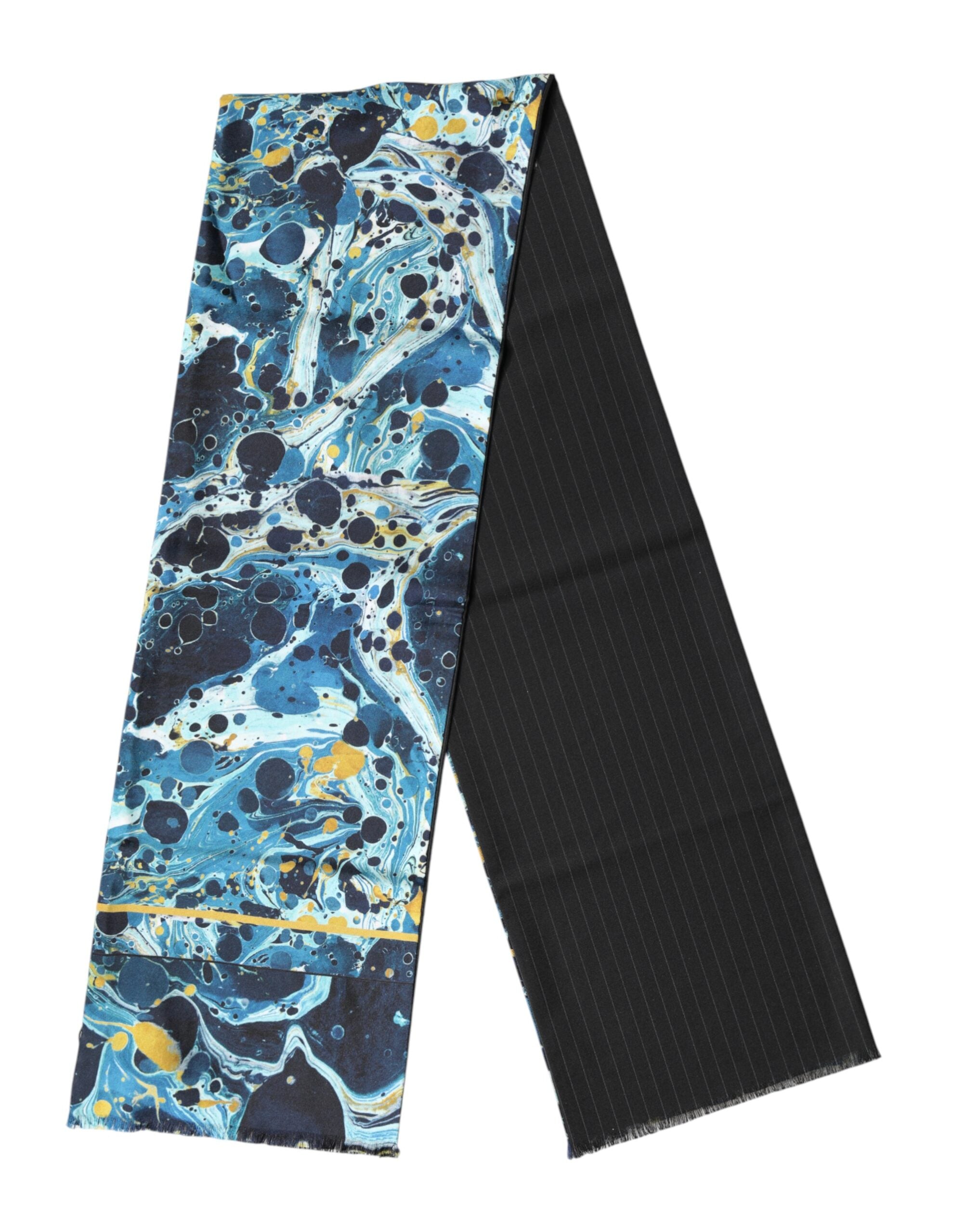 Dolce & Gabbana Multicolor Marble Neck Wrap Foulard Scarf - Luxe Marca
