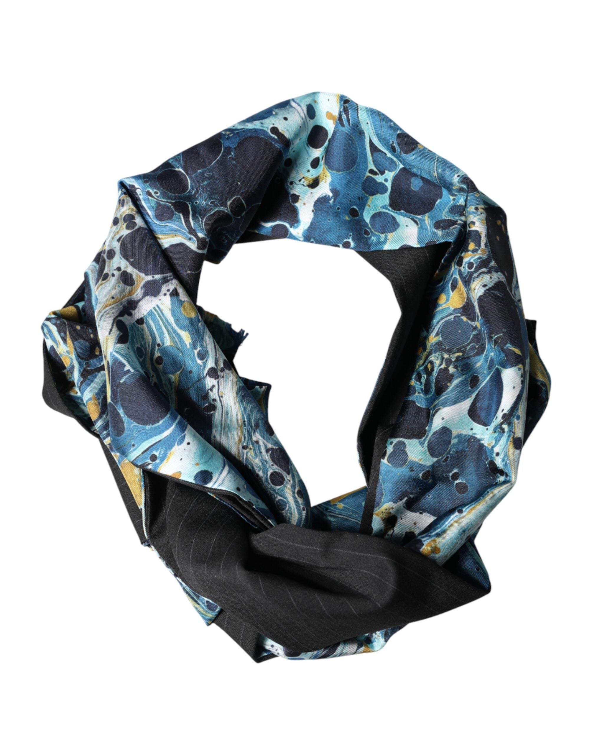Dolce & Gabbana Multicolor Marble Neck Wrap Foulard Scarf - Luxe Marca