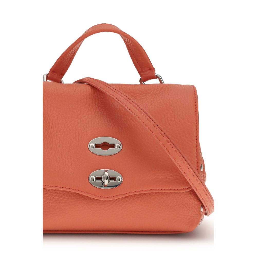 حقيبة كتف زانيلاتو بوس توروس من جلد العجل الأحمر