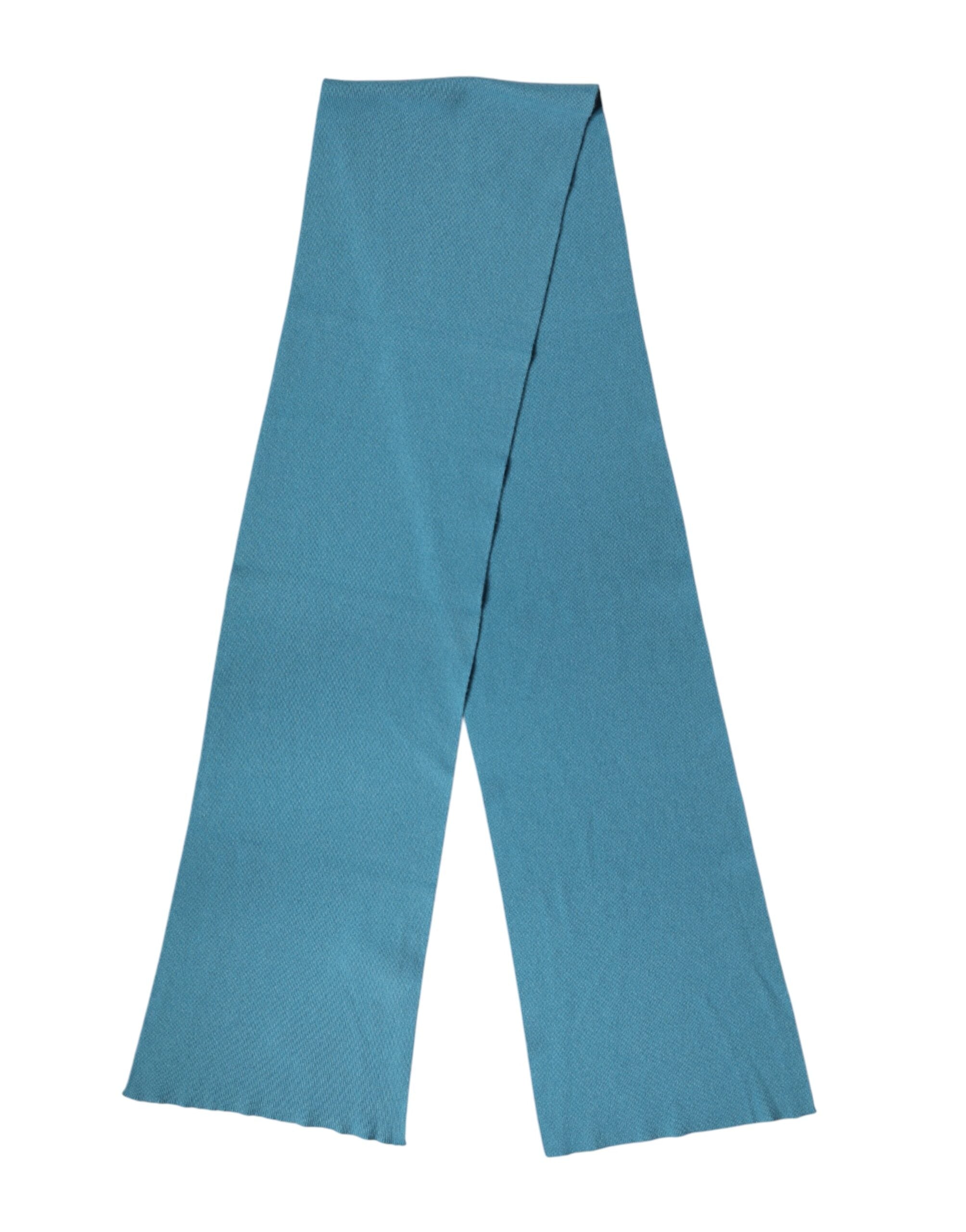 Dolce & Gabbana Blue Cashmere Knit Neck Wrap Shawl Scarf - Luxe Marca