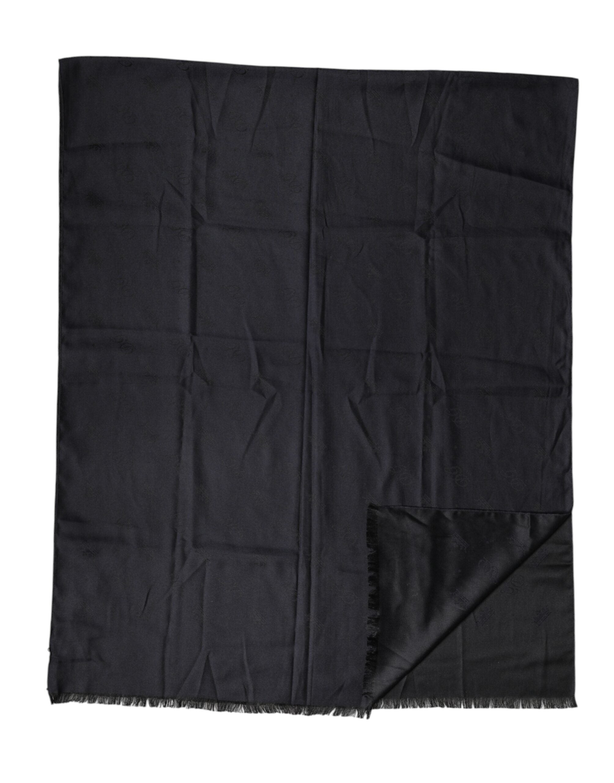 Dolce & Gabbana Black Lace Stole Silk NeckWrap Shawl Scarf - Luxe Marca