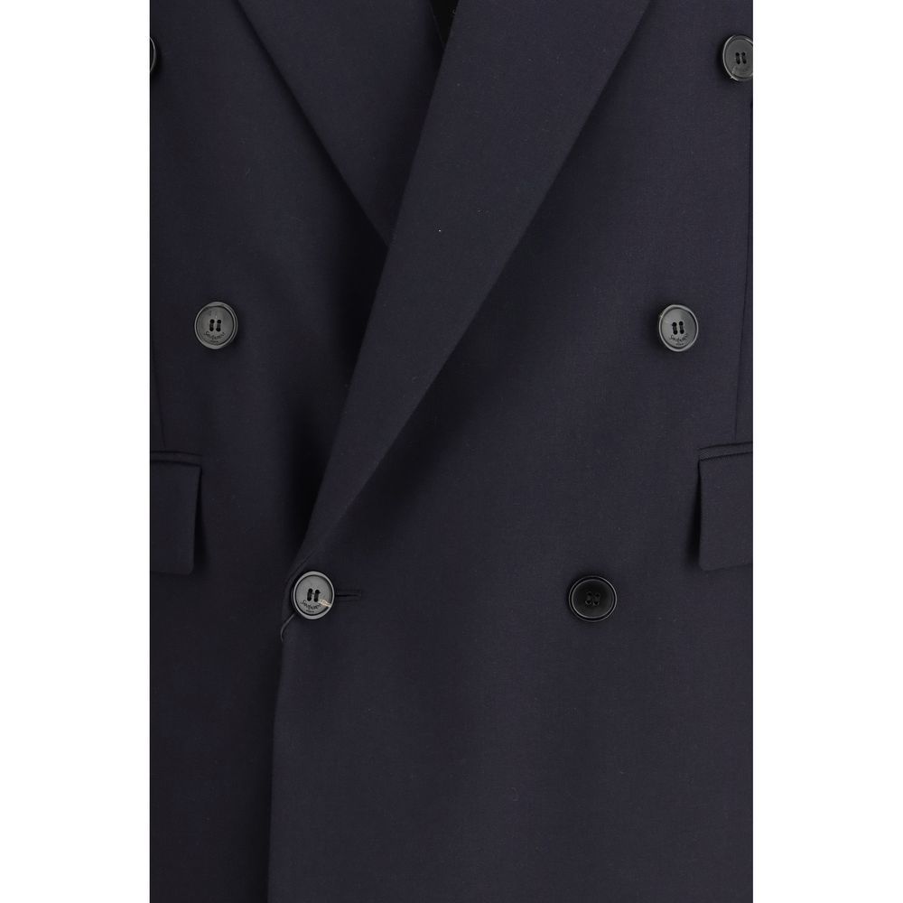 Saint Laurent Blue Wool Coat