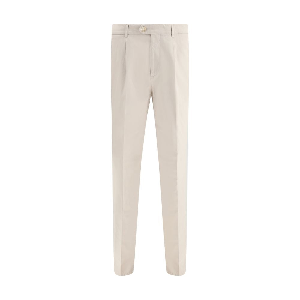 Brunello Cucinelli Cream Cotton Casual Pants