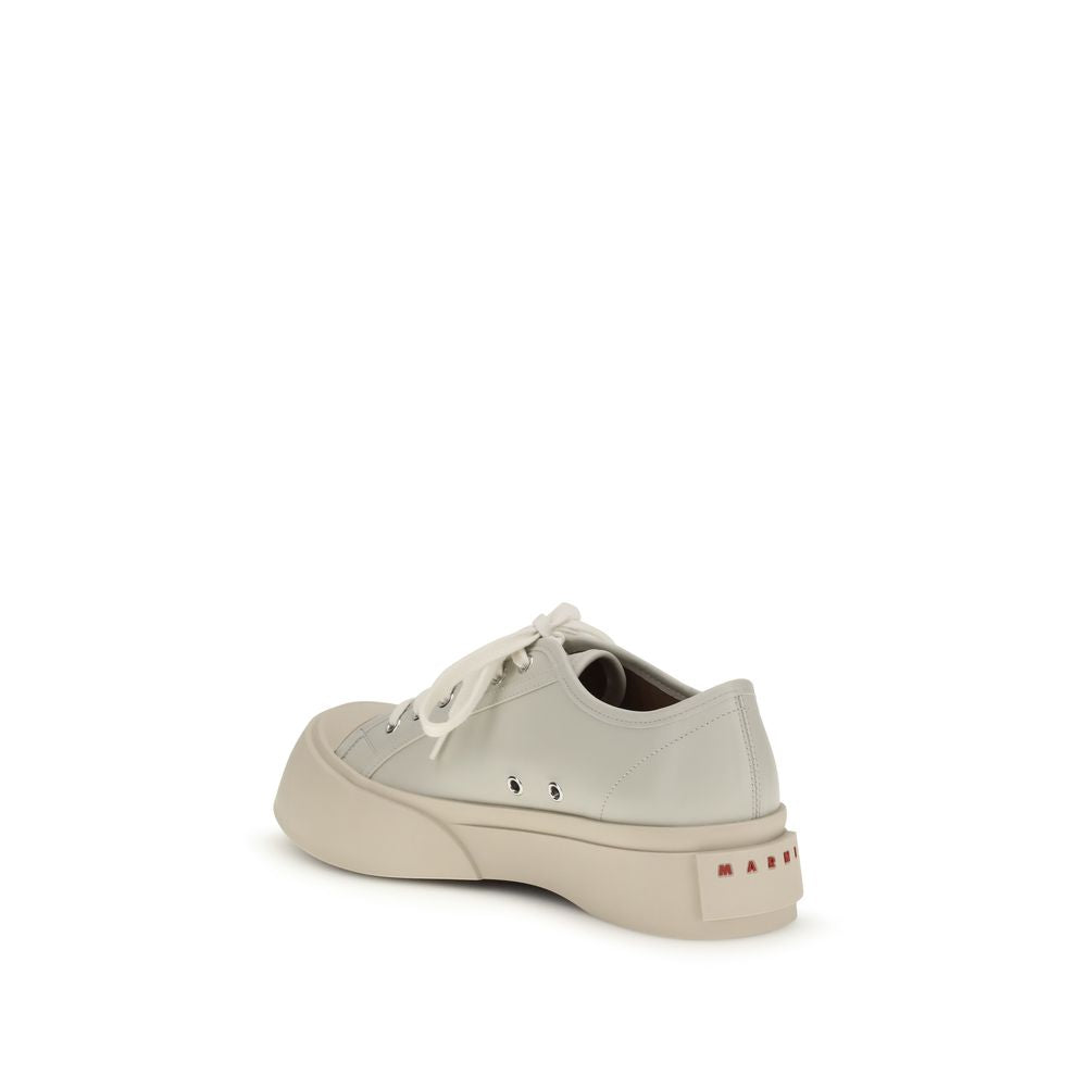 Marni White Napa Leather / Calf Bos Taurus Sneakers - Luxe Marca