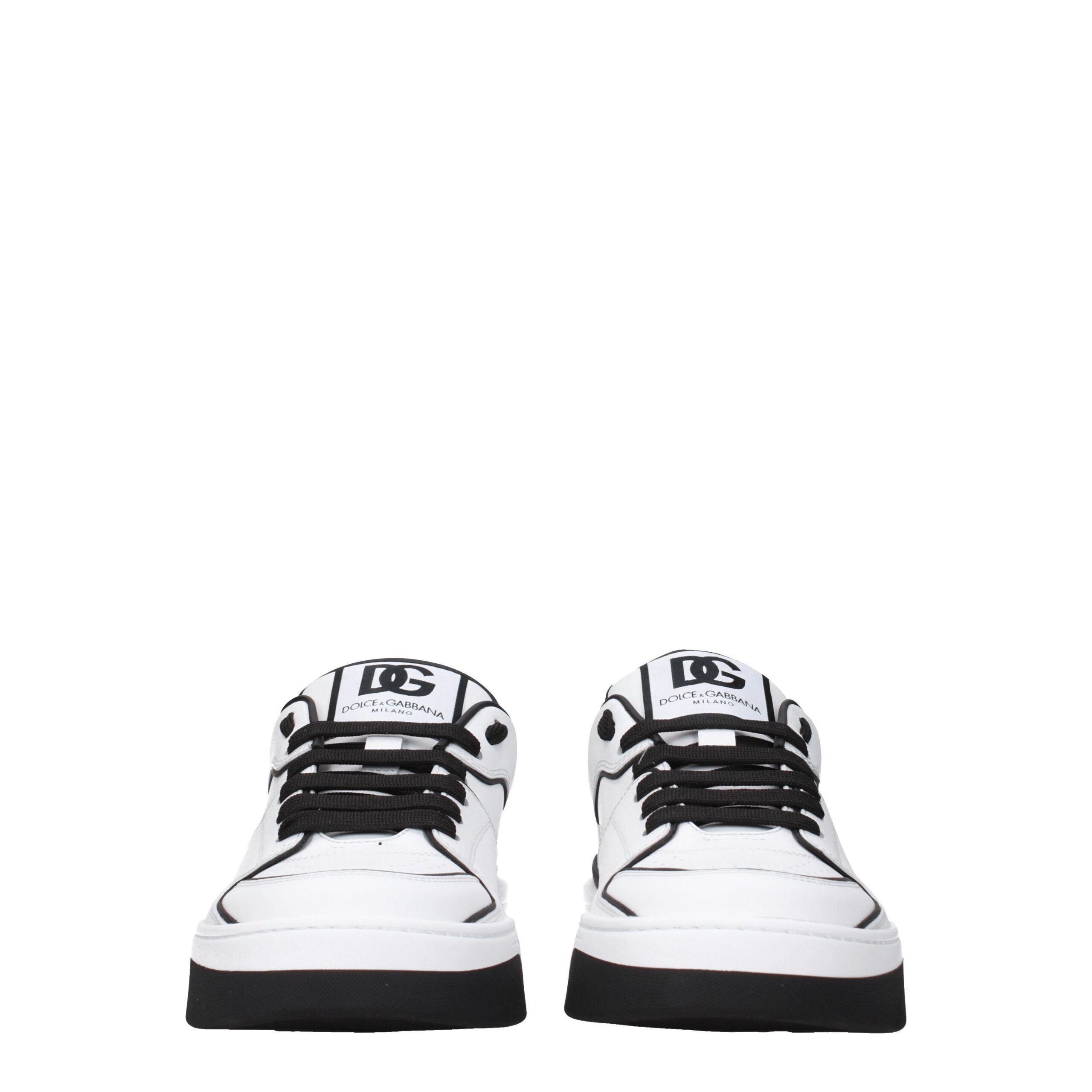 Dolce & Gabbana White Leather Sneakers