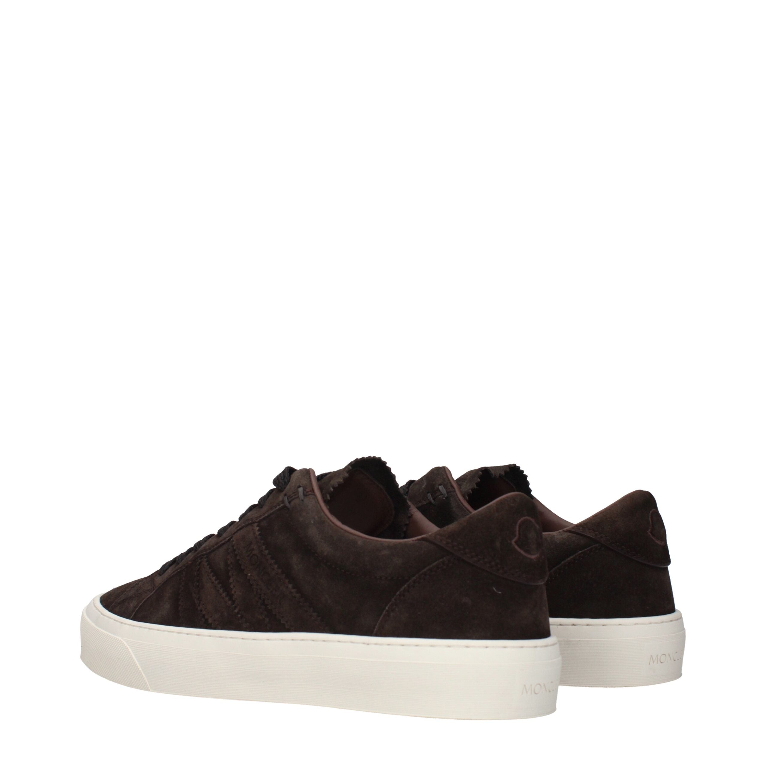 Moncler Brown Leather Low Top Sneakers