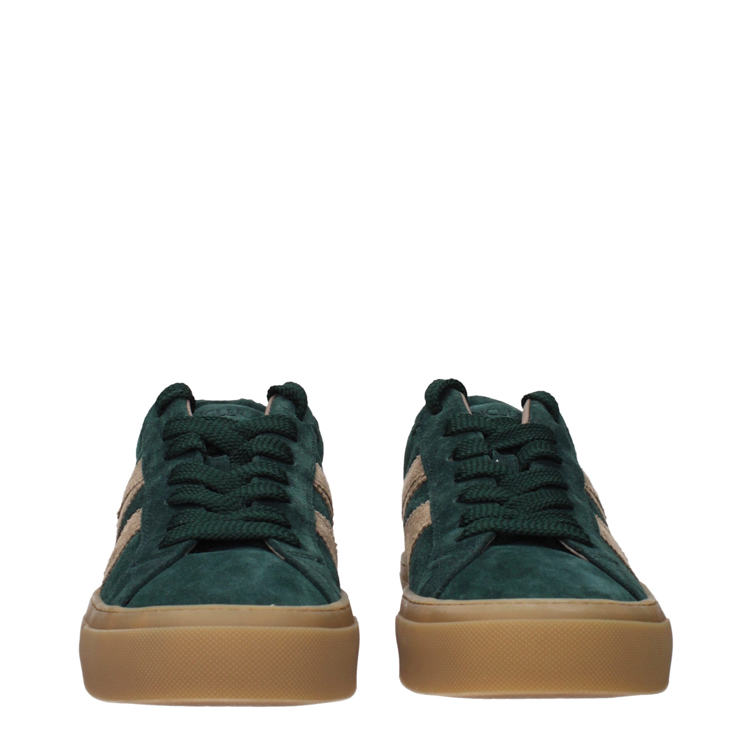 Moncler Green Leather Sneakers