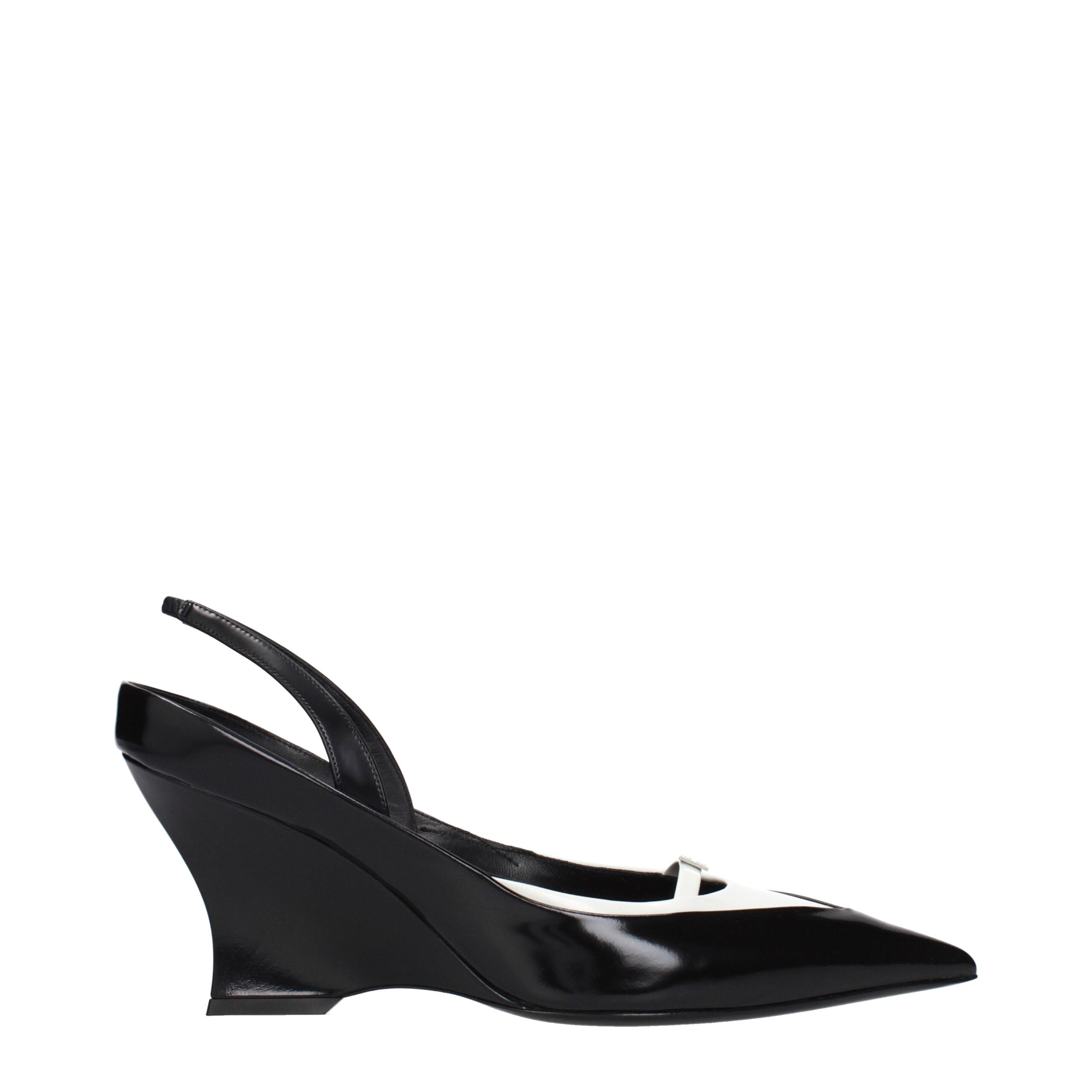Givenchy Black Leather Wedge Sandals