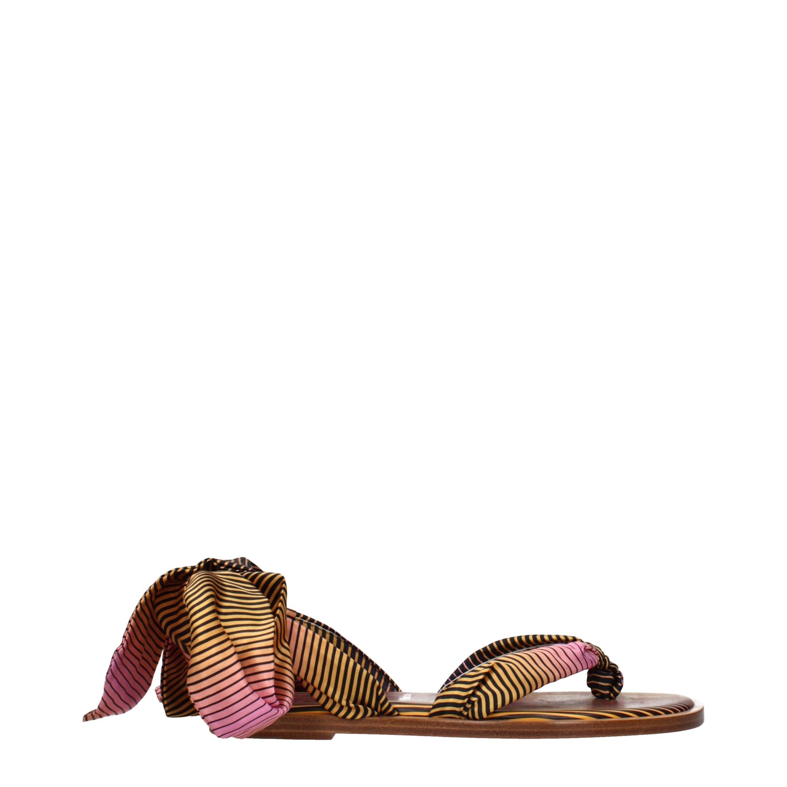 Christian Louboutin Multicolor Fabric Flip-Flop Sandals - Luxe Marca