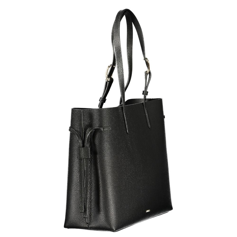 Furla Black Leather Women Handbag