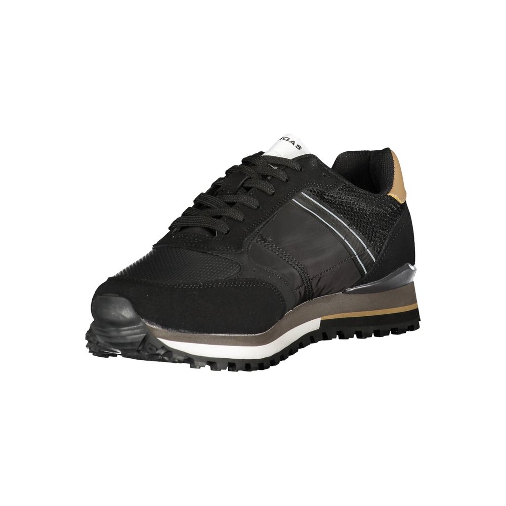 Gas Black Polyester Men Sneaker