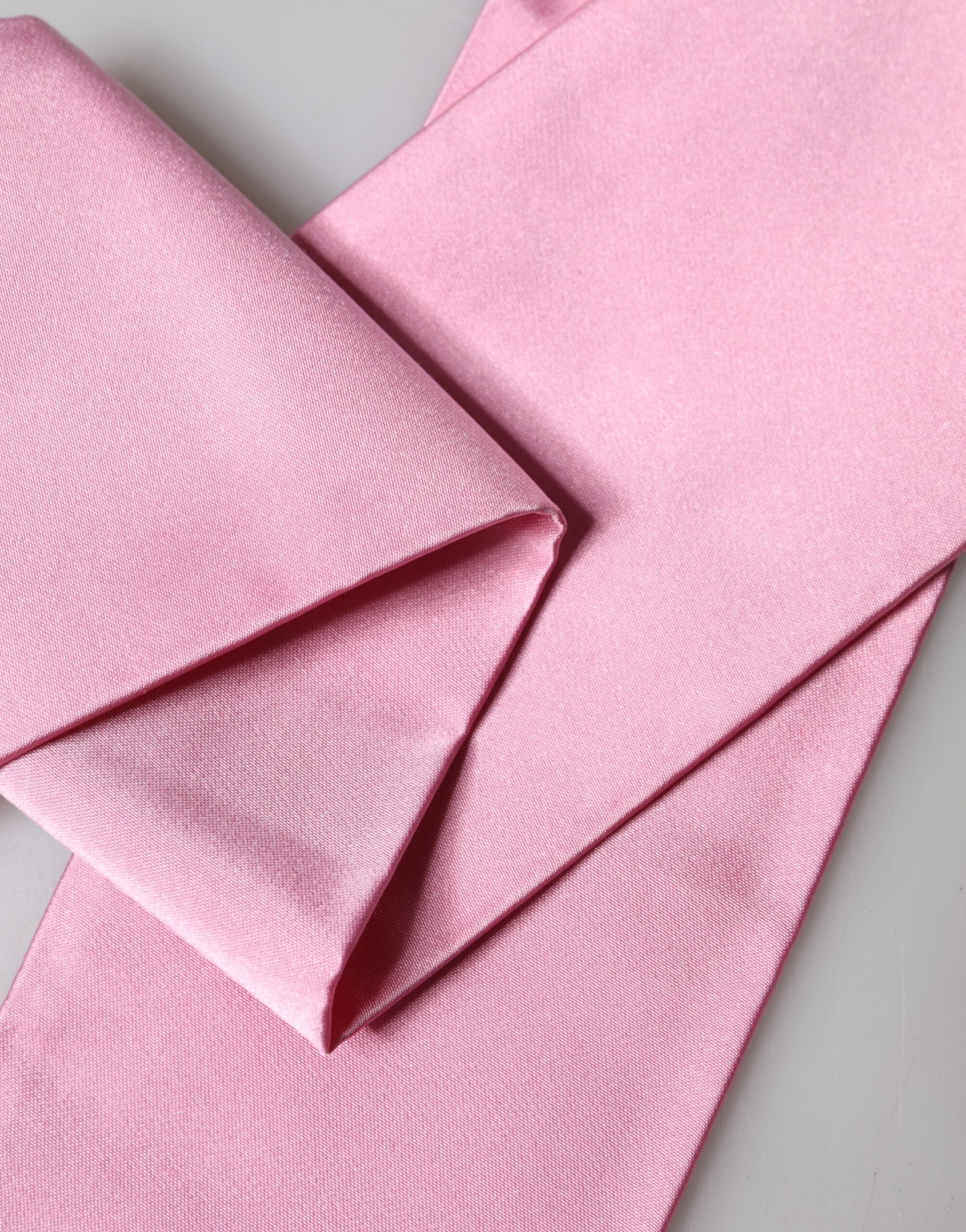 Dolce & Gabbana Pink Silk Fringes Neck Wrap Foulard Scarf - Luxe Marca