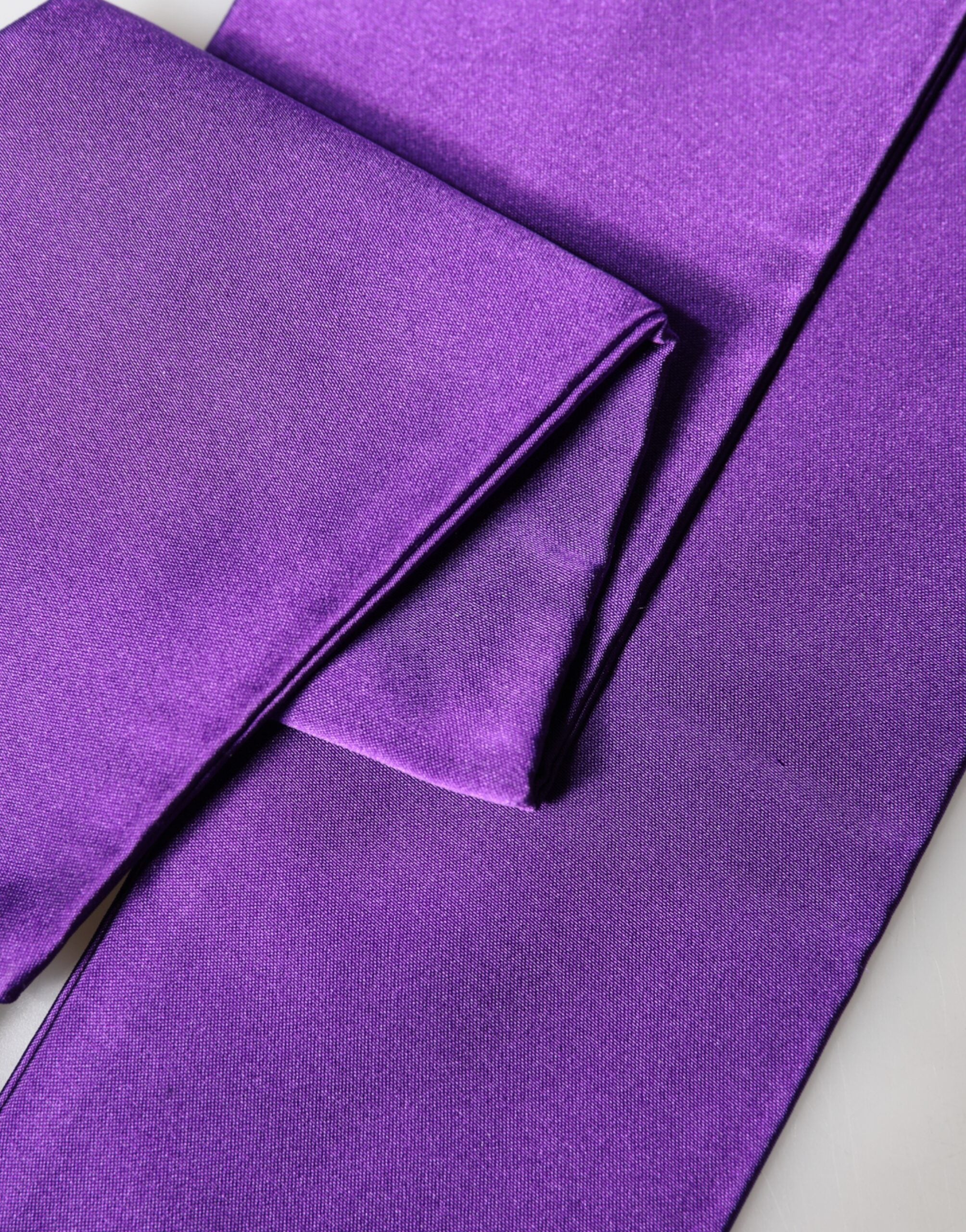 Dolce & Gabbana Violet Silk Fringes Neck Wrap Foulard Scarf - Luxe Marca