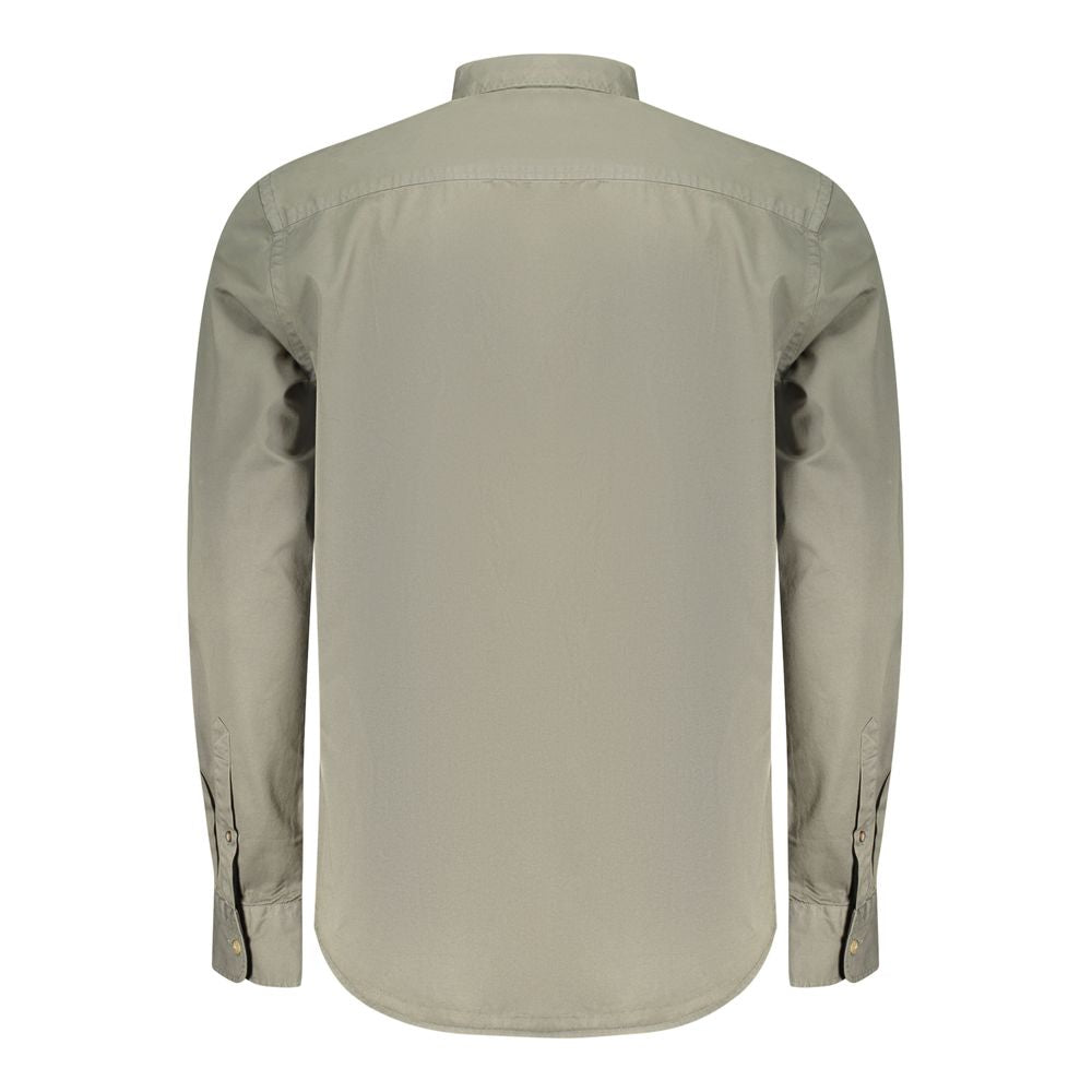 قميص رجالي من القطن الأخضر من نورث سيلز