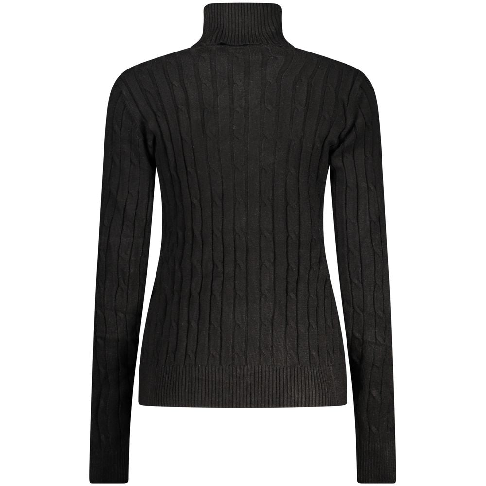 Norway 1963 Black Viscose Women's Turtleneck Sweater