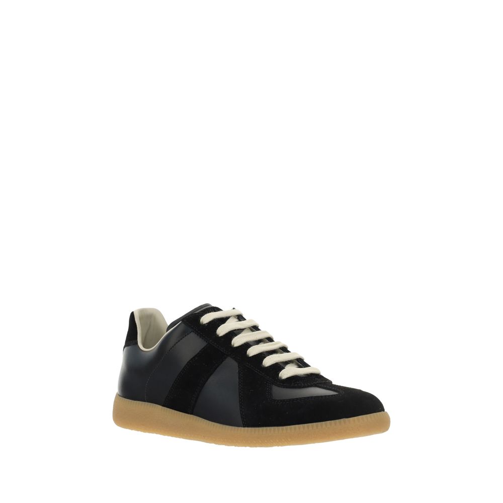 Margiela Black Rubber Low Top Sneakers