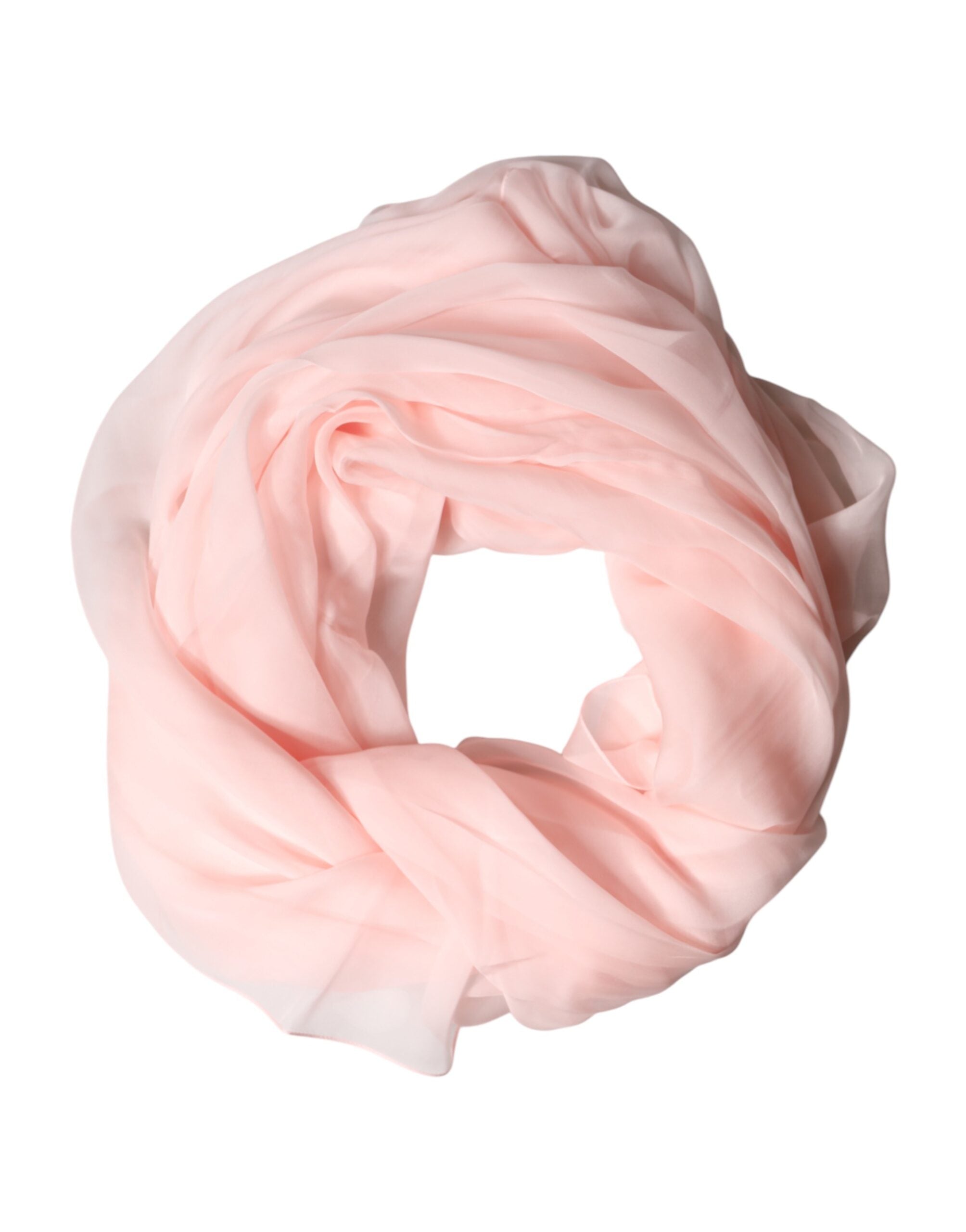 Dolce & Gabbana Light Pink Stole Silk Neck Wrap Shawl Scarf