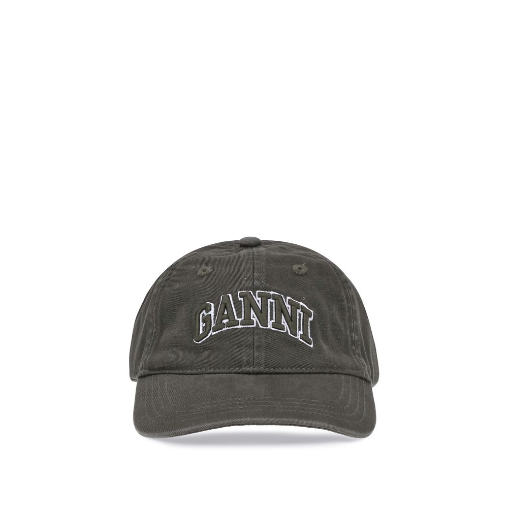 Ganni Bicolor Cotton Cap (Baseball Hat)