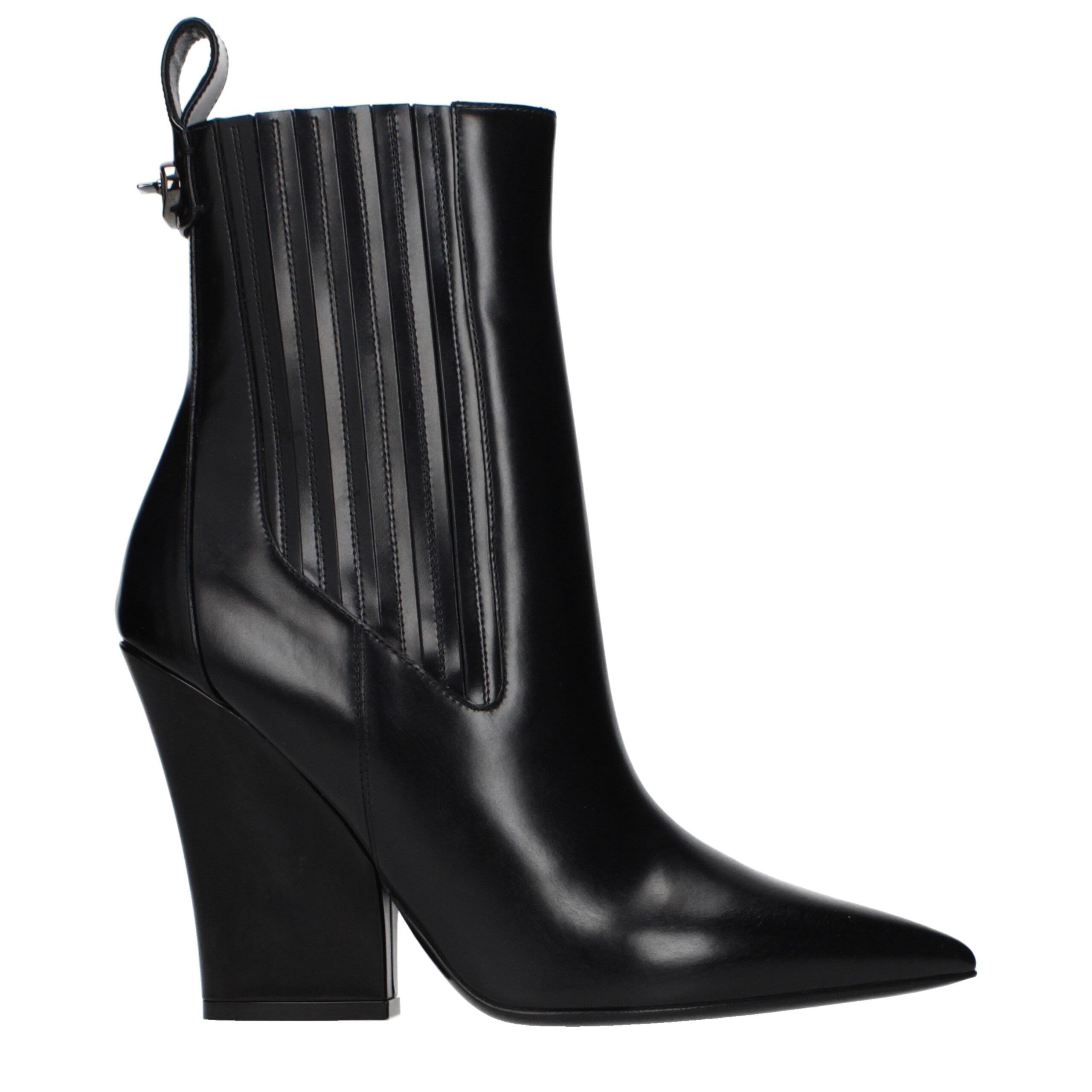 Valentino Garavani Black Leather Ankle Boots - Luxe Marca