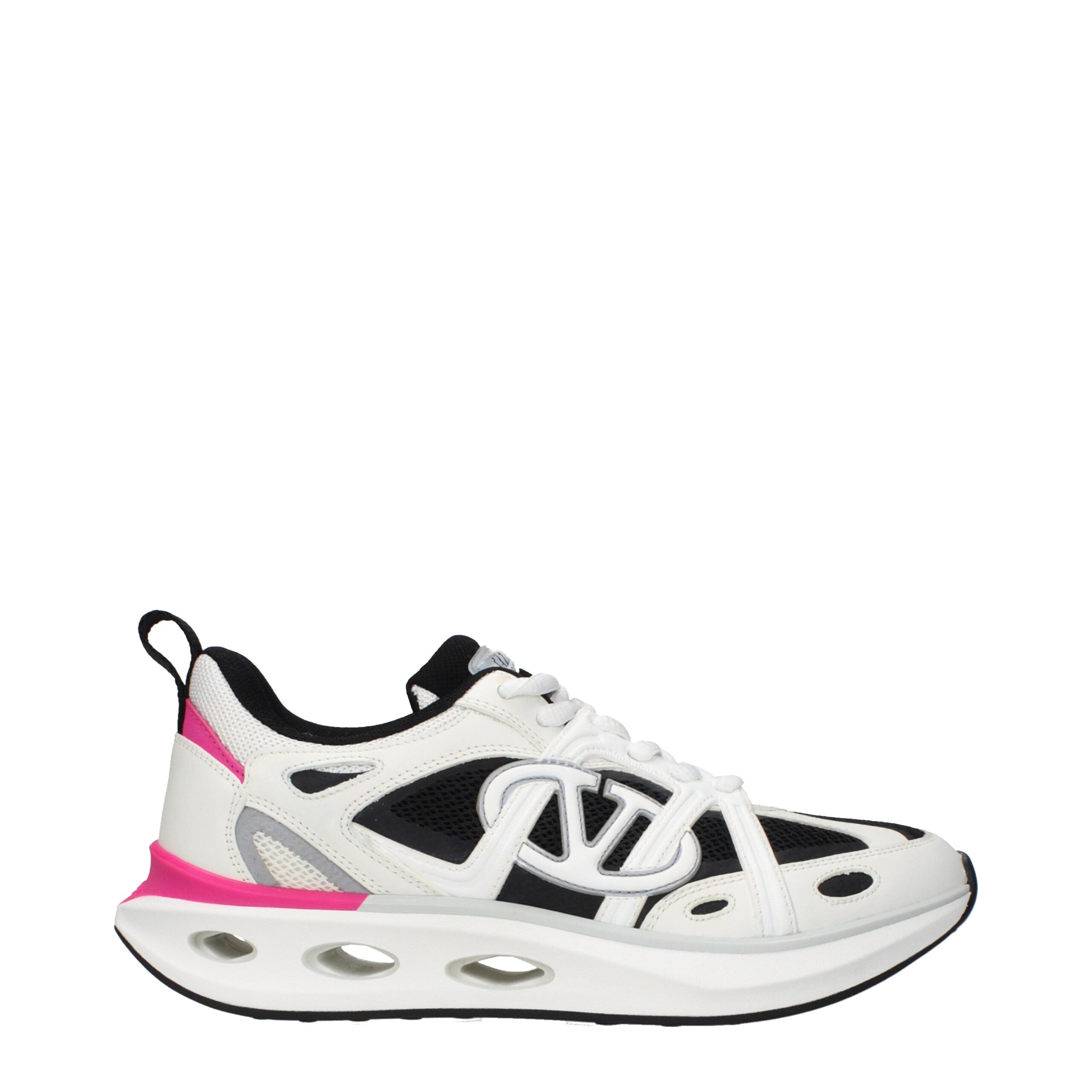 Valentino Garavani White Fabric Athletic Sneakers - Luxe Marca