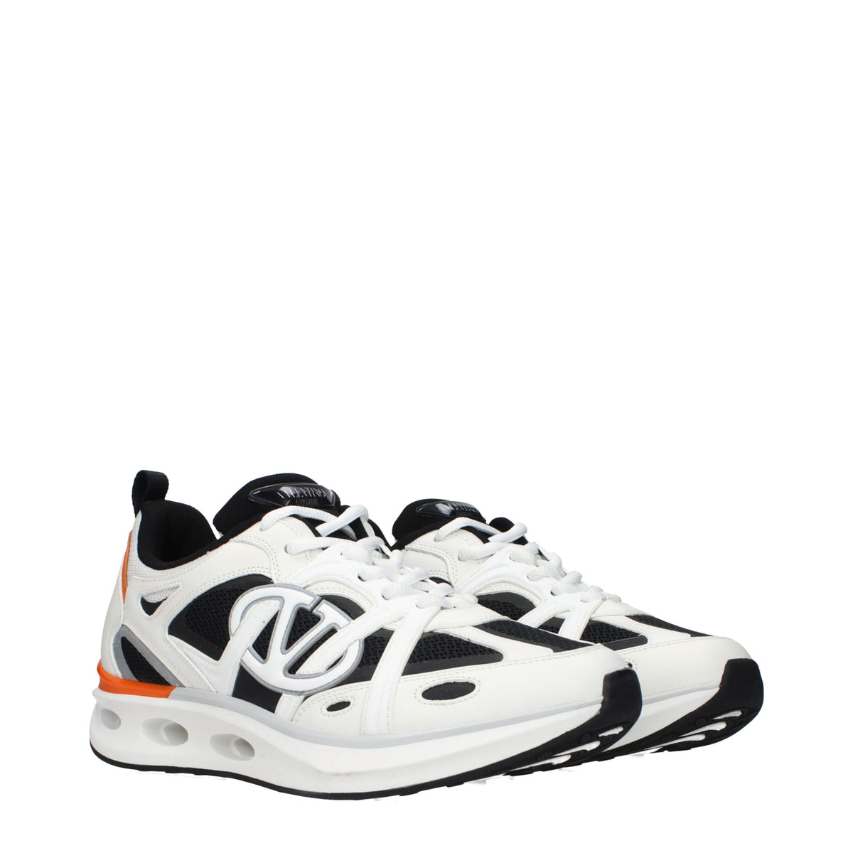 Valentino Garavani White Fabric Athletic Sneakers
