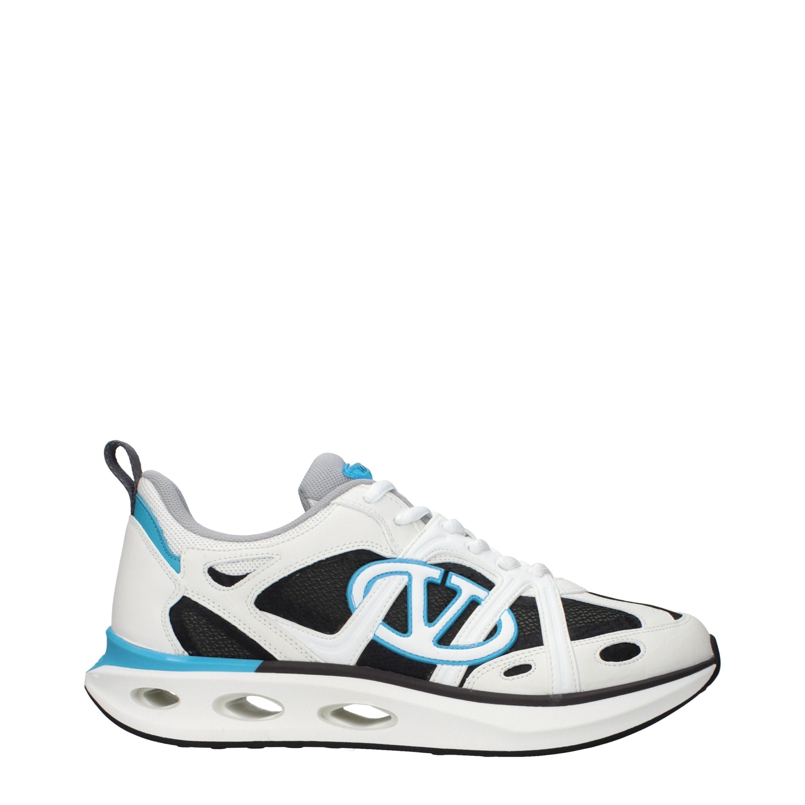 Valentino Garavani White Fabric Athletic Sneakers - Luxe Marca