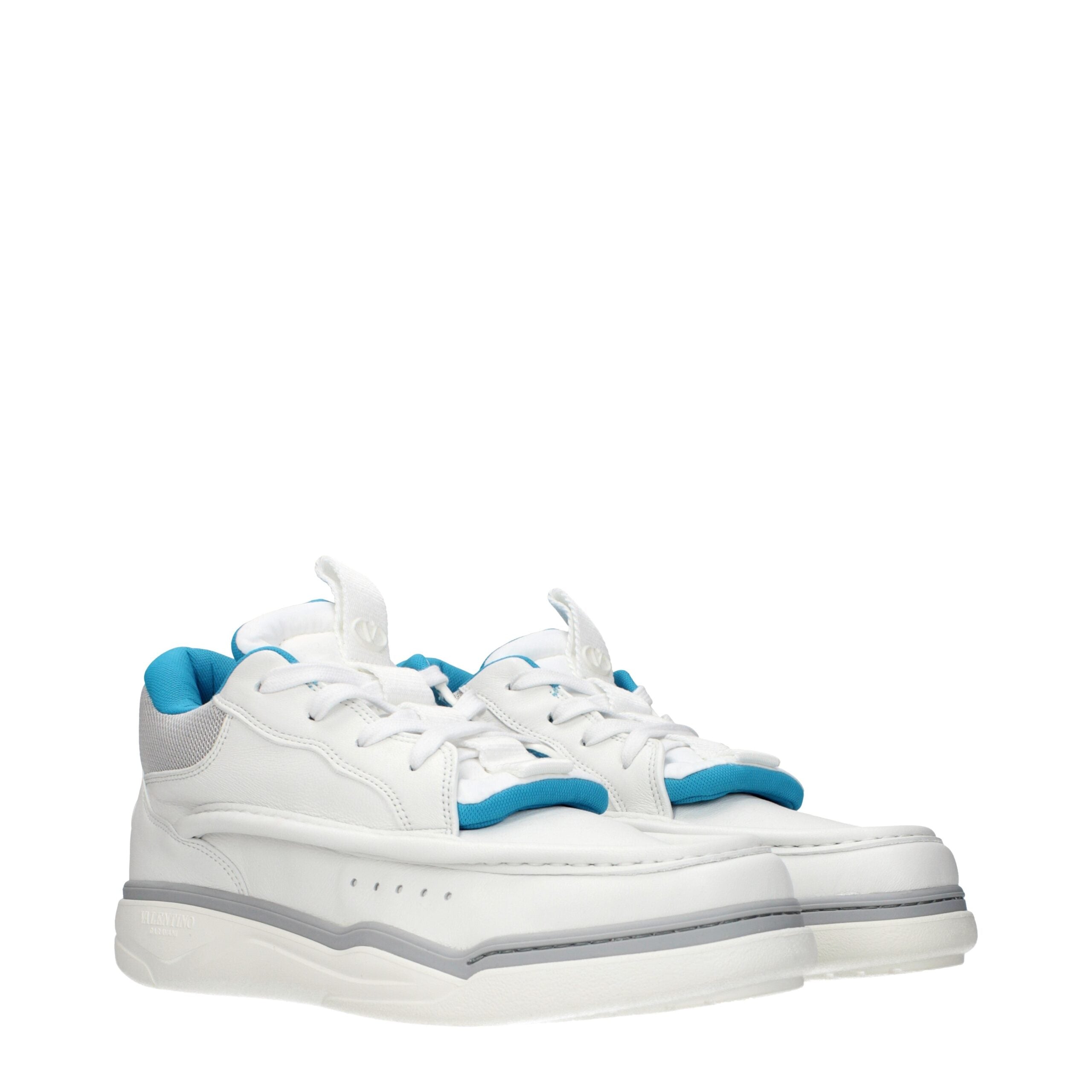 Valentino Garavani White Leather Low Top Sneakers - Luxe Marca
