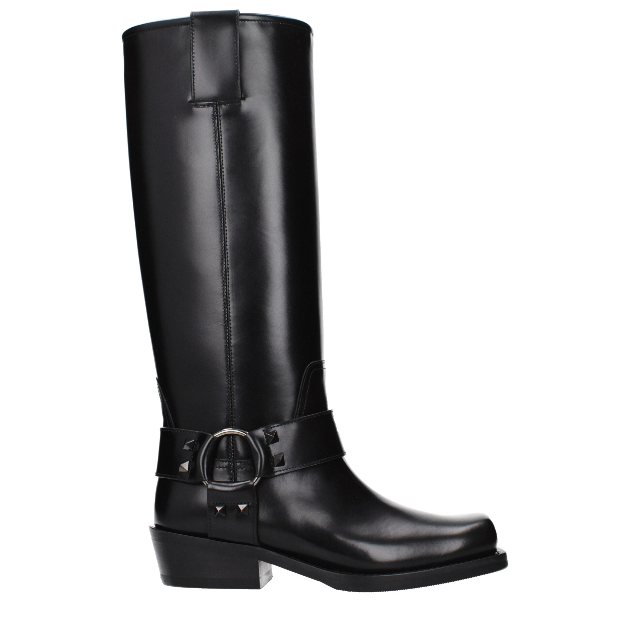 Valentino Garavani Black Leather Boots - Luxe Marca