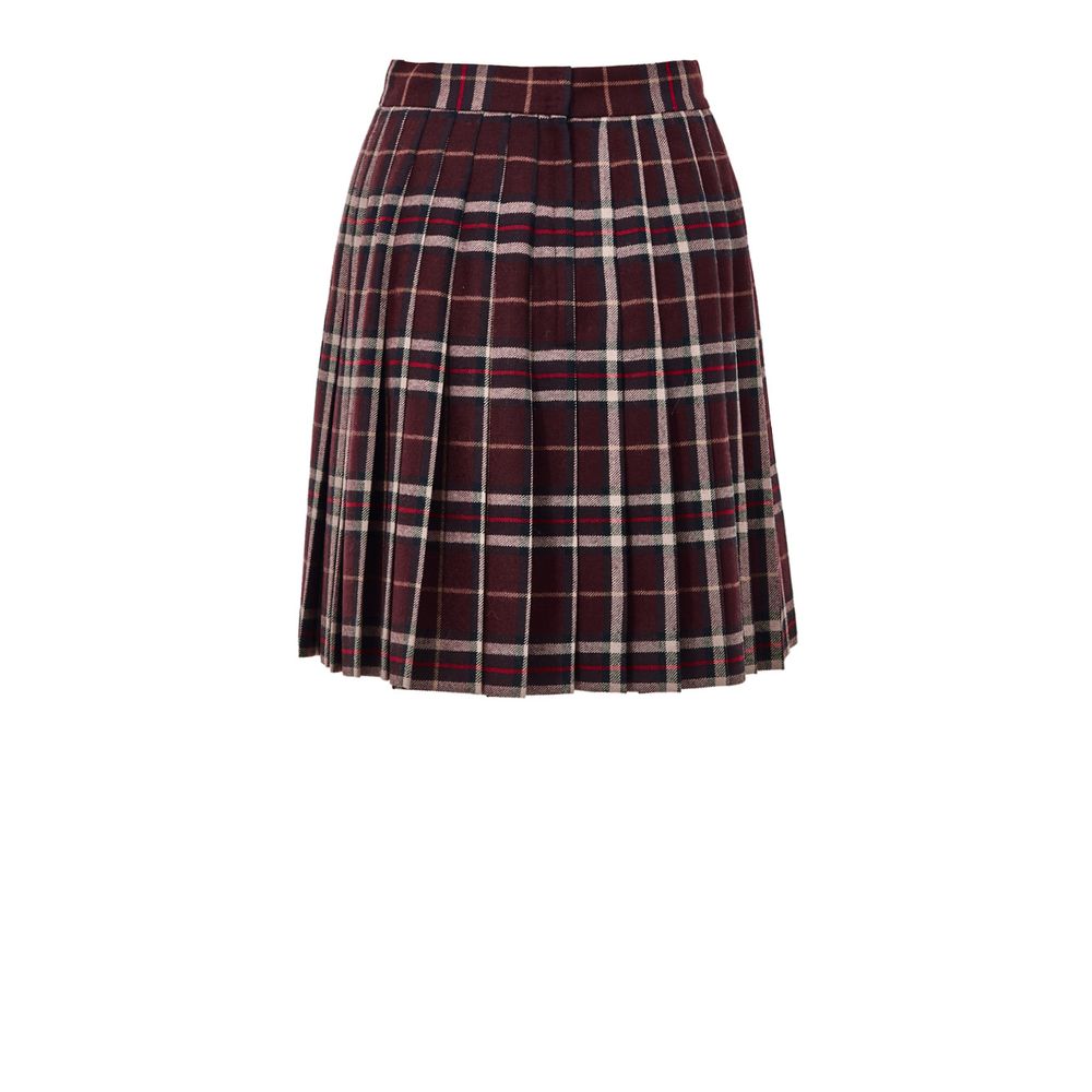Dolce & Gabbana Bordeaux Wool Mini Skirt - Luxe Marca
